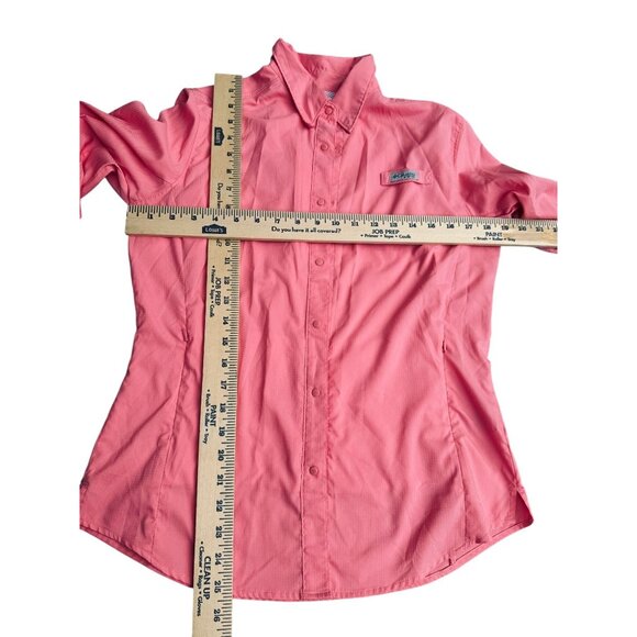 Columbia PFG Women's Long Sleeve Button-Up Fishing Shirt Coral.Size Medium - Picture 8 of 9